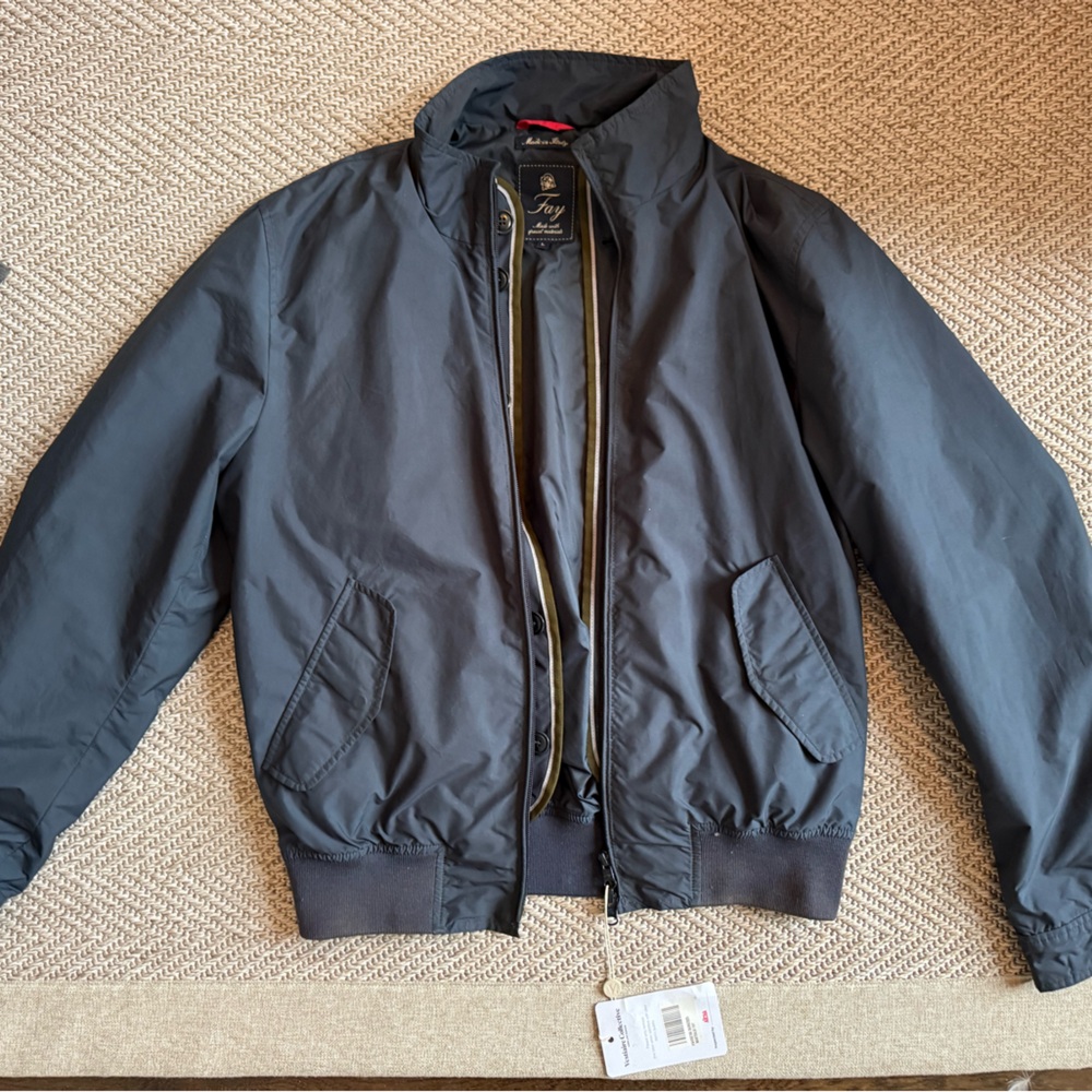 Fay Navy Bomber Jacket (Made in Italy)